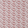 Algodón estampado SLICHEN Granate / Blanco